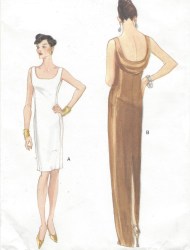 9593 SO EZ STRT TAPER LINED BK COWL DRESS LENGTHS PATTERN 14,16